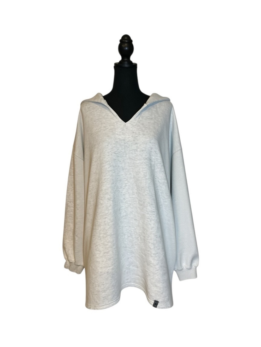 Nasty Gal Light Gray Oversized Hoodie Sweatshirt